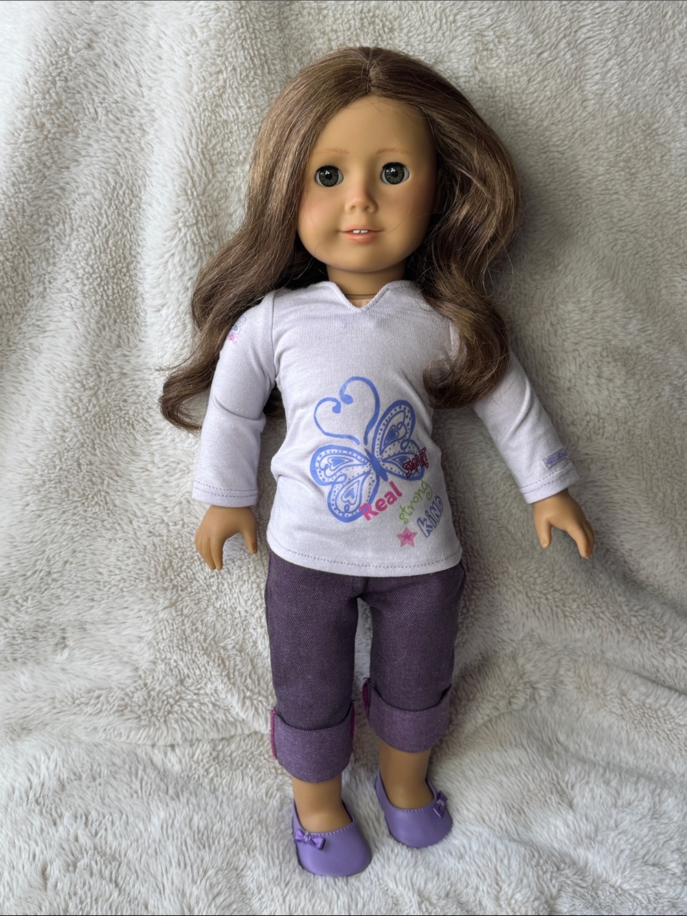 American Girl Doll 2014 Brown Hair Hazel Eyes With Outfit